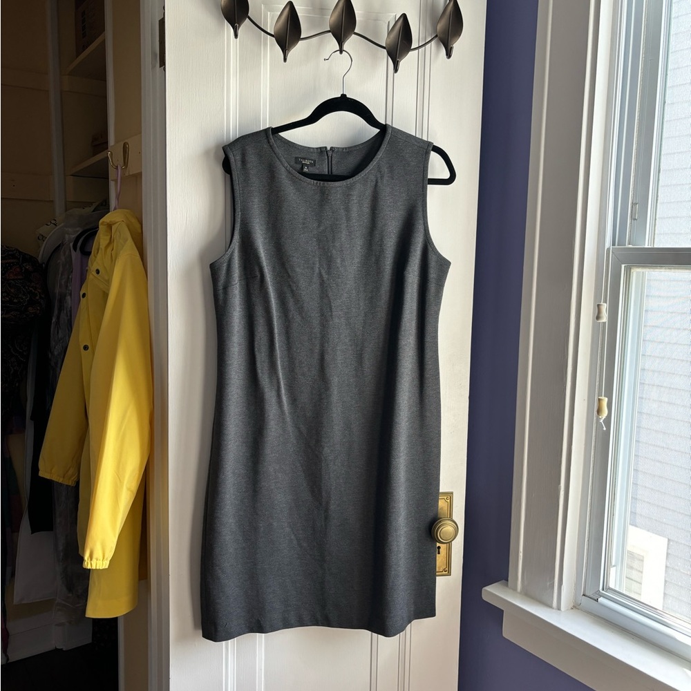 Talbots Sleeveless Charcoal Shift Dress